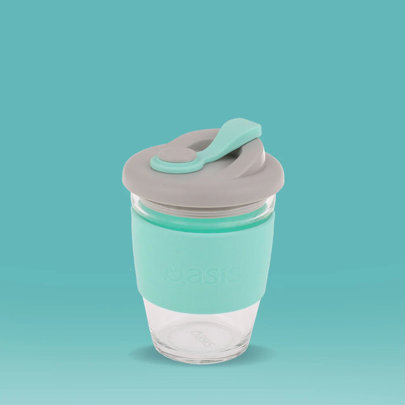 BOROSILICATE SPEARMINT COFFEE GLASS CUP 340ML